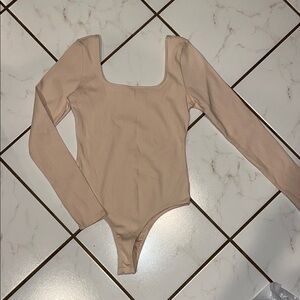 Altar'd State Cream Long Sleeve Bodysuit (Read Description)